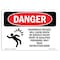 Signmission OSHA Danger Sign, 10" Height, 14" Width, Rigid Plastic, Hazardous Voltage Will Cause, Landscape OS-DS-P-1014-L-2318 - alternate 1